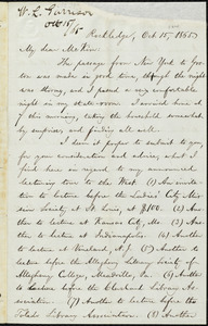 Letter from William Lloyd Garrison, Rockledge, [Roxbury, Mass.], to James Miller M'Kim, Oct. 15, 1865