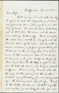 Letter from William Lloyd Garrison, Lockport, [N.Y.], to Helen Eliza Garrison, Nov. 2, 1865