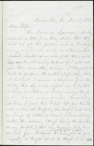 Letter from William Lloyd Garrison, Meadville, Pa, to Helen Eliza Garrison, Nov. 5, 1865