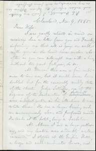 Letter from William Lloyd Garrison, Cleveland, [Ohio], to Helen Eliza Garrison, Nov. 9, 1865