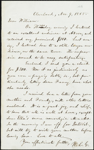 Letter from William Lloyd Garrison, Cleveland, [Ohio], to William Lloyd Garrison, Nov. 9, 1865
