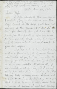 Letter from William Lloyd Garrison, Toledo, [Ohio], to Helen Eliza Garrison, Nov. 10, 1865