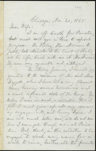 Letter from William Lloyd Garrison, Chicago, [Illinois], to Helen Eliza Garrison, Nov. 20, 1865