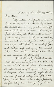 Letter from William Lloyd Garrison, Indianapolis, [Ind.], to Helen Eliza Garrison, Nov. 29, 1865