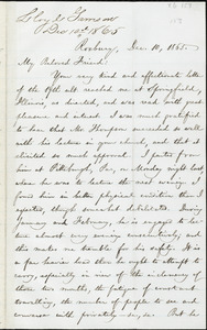 Letter from William Lloyd Garrison, Roxbury, [Mass.], to Samuel Joseph May, Dec. 10, 1865