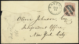 Letter from William Lloyd Garrison, Roxbury, [Mass.], to Oliver Johnson, Feb. 11, 1866