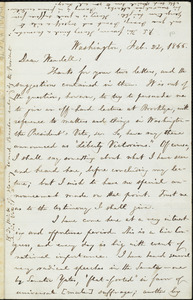 Letter from William Lloyd Garrison, Washington, [D.C.], to Wendell Phillips Garrison, Feb. 22, 1866