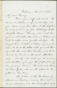 Letter from William Lloyd Garrison, Roxbury, [Mass.], to Fanny Garrison Villard, March 3, 1866