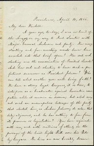 Letter from William Lloyd Garrison, Providence, [R.I.], to Wendell Phillips Garrison, April 10, 1866