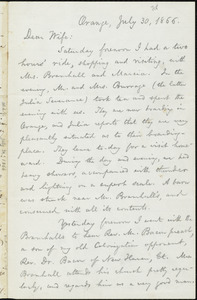 Letter from William Lloyd Garrison, Orange, [N.J.], to Helen Eliza Garrison, July 30, 1866