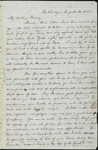 Letter from William Lloyd Garrison, Rockledge, [Mass.], to Fanny Garrison Villard, August 11, 1866