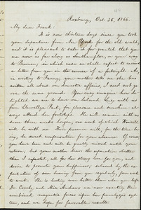 Letter from William Lloyd Garrison, Roxbury, [Mass.], to Francis Jackson Garrison, Oct. 26, 1866