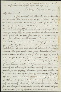 Letter from William Lloyd Garrison, Roxbury, [Mass.], to Francis Jackson Garrison, Nov. 23, 1866