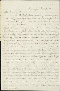Letter from William Lloyd Garrison, Roxbury, [Mass.], to Francis Jackson Garrison, Dec. 7, 1866