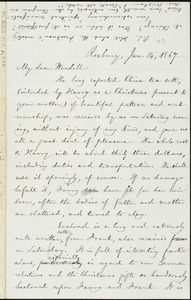 Letter from William Lloyd Garrison, Roxbury, [Mass.], to Wendell Phillips Garrison, Jan. 14, 1867
