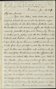 Letter from William Lloyd Garrison, Roxbury, [Mass.], to Francis Jackson Garrison, Jan. 18, 1867
