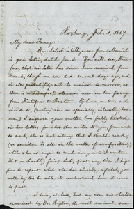 Letter from William Lloyd Garrison, Roxbury, [Mass.], to Fanny Garrison Villard, Feb. 1, 1867