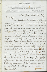 Letter from William Lloyd Garrison, New York, to Helen Eliza Garrison, Feb. 28, 1867