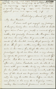 Letter from William Lloyd Garrison, Rockledge, [125 Highland Street, Roxbury, Mass.], to Wendell Phillips Garrison, March 27, 1867