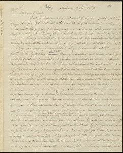 Copy of letter from William Lloyd Garrison, Roxbury, [Mass.], to Samuel May, April 5, 1867