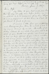 Letter from William Lloyd Garrison, Paris, [France], to Helen Eliza Garrison, June 7, 1867