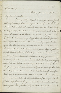 Letter from William Lloyd Garrison, Paris, [France], to Richard Davis Webb, June 14, 1867