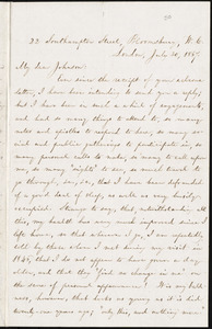 Letter from William Lloyd Garrison, 22 Southampton Street, Bloomsbury, W.C., London, [England], to Oliver Johnson, July 30, 1867