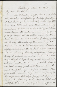 Letter from William Lloyd Garrison, Rockledge, to Wendell Phillips Garrison, Nov. 10, 1867