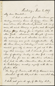 Letter from William Lloyd Garrison, Roxbury, [Mass.], to Wendell Phillips Garrison, Dec. 8, 1867