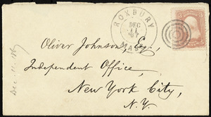 Letter from William Lloyd Garrison, Roxbury, [Mass.], to Oliver Johnson, Dec. 11, 1867