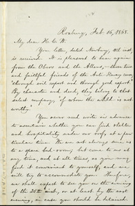 Letter from William Lloyd Garrison, Roxbury, [Mass.], to Henry Clarke Wright, Feb. 16, 1868
