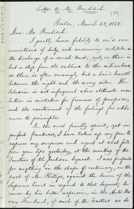 Letter from William Lloyd Garrison, Boston, [Mass.], to William Ingersoll Bowditch, March 28, 1868