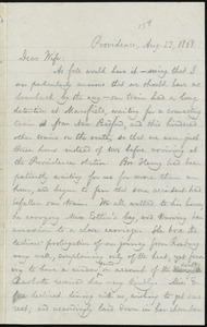 Letter from William Lloyd Garrison, Providence, [R.I.], to Helen Eliza Garrison, Aug. 23, 1868