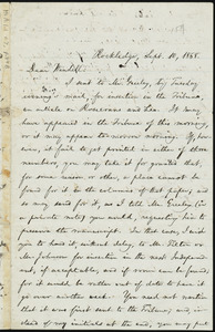 Letter from William Lloyd Garrison, Rockledge, [Roxbury, Mass.], to Wendell Phillips Garrison, Sept. 10, 1868