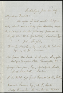 Letter from William Lloyd Garrison, Rockledge, [Roxbury, Mass.], to Wendell Phillips Garrison, June 30, 1869