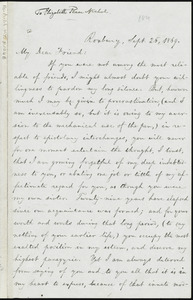 Letter from William Lloyd Garrison, Roxbury, [Mass.], to Elizabeth Pease Nichol, Sept. 26, 1869