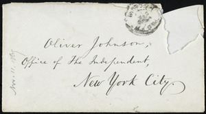 Letter from William Lloyd Garrison, Roxbury, [Mass.], to Oliver Johnson, Nov. 14, 1869
