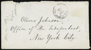 Letter from William Lloyd Garrison, Roxbury, [Mass.], to Oliver Johnson, Dec. 27, 1869