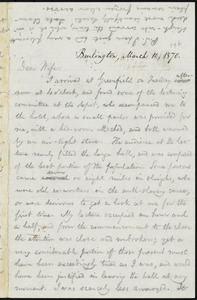 Letter from William Lloyd Garrison, Burlington, [Vt.], to Helen Eliza Garrison, March 10, 1870