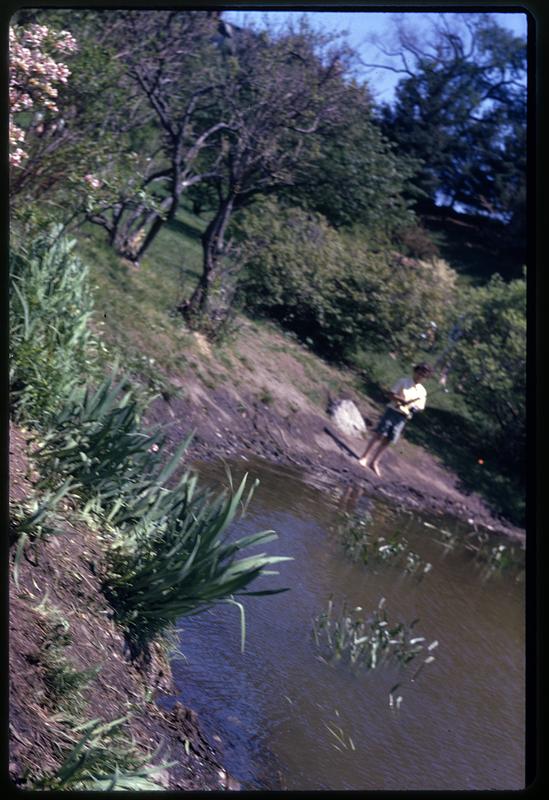 A boy fishing