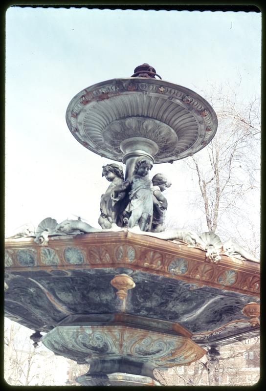 Closeup of Brewer Fountain, Boston