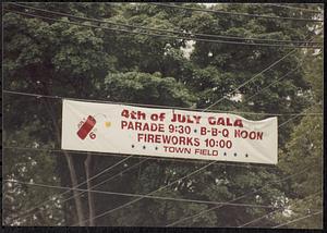 Banner, Fourth of July celebration