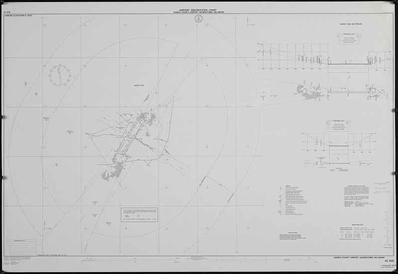 Airport obstruction chart, OC 935, Sussex County Airport, Georgetown, Delaware
