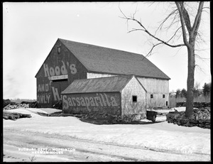 Sudbury Department, Herman's house, barn, on the east side of the road from Ricklawn Mill site, from the west near house, Hopkinton, Mass., Feb. 17, 1898