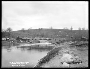 Wachusett Aqueduct, Upper Dam, Open Channel, Section 11, from the east, on north side of channel, Southborough, Mass., Mar. 16, 1898