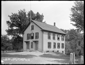 Wachusett Reservoir, Town of West Boylston, schoolhouse, on the east side of Lancaster Street, from the southwest in street, West Boylston, Mass., May 9, 1898