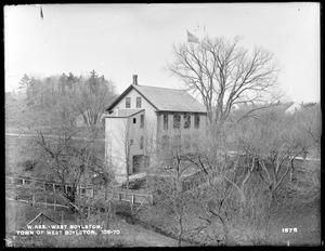 Wachusett Reservoir, Town of West Boylston, schoolhouse, on the east side of Lancaster Street, from the northeast on hill back, West Boylston, Mass., May 9, 1898