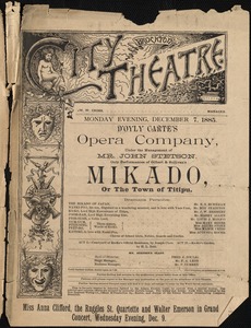 Mikado, or the town of Titipu--D'Oyly Carte's Opera Company
