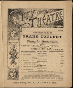 Grand concert by the Temple Quartette