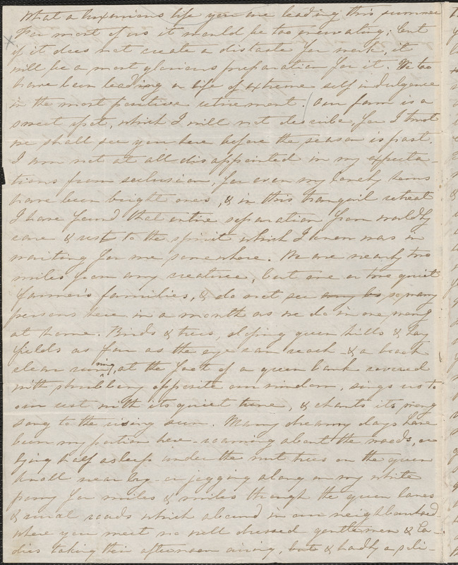 Sophia Willard Dana Ripley autograph letter signed to John Sullivan Dwight, [West Roxbury], August 1, 1840